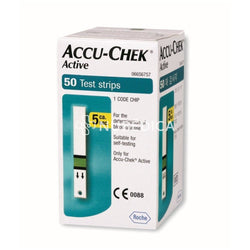 ACCU-CHEK ACTIVE, TIRAS REACTIVAS PARA LA DETERMINACION DE GLUCOSA EN SANGRE C/ 50 TIRAS, - NUBÉDICA