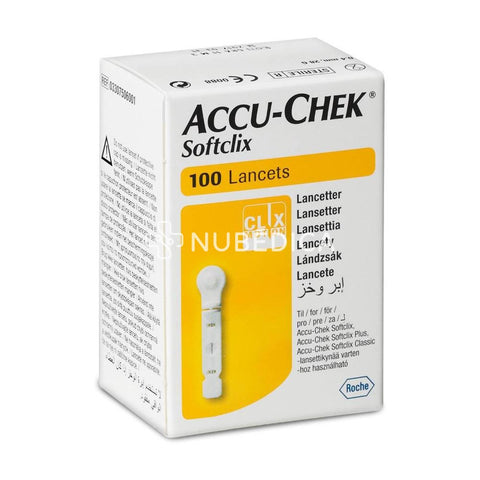 ACCU-CHEK SOFTCLIX, LANCETAS ESTERILES PARA PUNCION CAPILAR C/100 - NUBÉDICA