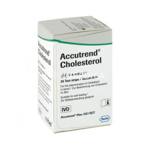 ACCUTREND CHOLESTEROL, TIRAS REACTIVAS PARA LA DETERMINACION DE COLESTEROL EN SANGRE C/25 - NUBÉDICA