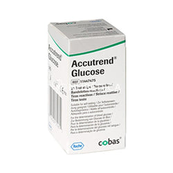 ACCUTREND GLUCOSE, TIRAS REACTIVAS PARA LA DETERMINACION DE GLUCOSA EN SANGRE C/25 - NUBÉDICA