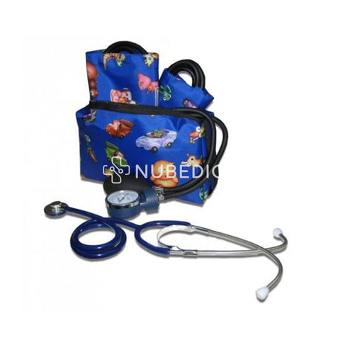 BAUMANOMETRO PEDIATRICO BA 400, KIT CON ESTETOSCOPIO Y 3 BRAZALES, HERGOM - NUBÉDICA