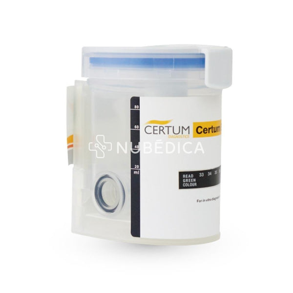 E-Z SPLIT KEY CUP, PRUEBA RAPIDA PARA DETECCION DE DROGRA EN ORINA DE 5 PARAMETROS (COC/AMP/MET/THC/OPI) C/ 1PZA, CERTUM DIAGNOSTICS - NUBÉDICA