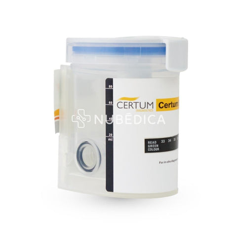 E-Z SPLIT KEY CUP, PRUEBA RAPIDA PARA DETECCION DE DROGRA EN ORINA DE 5 PARAMETROS (COC/AMP/MET/THC/OPI) C/ 1PZA, CERTUM DIAGNOSTICS - NUBÉDICA